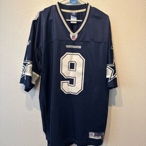 Reebok Navy Dallas Cowboys Football #9 Tony Romo Jersey XL